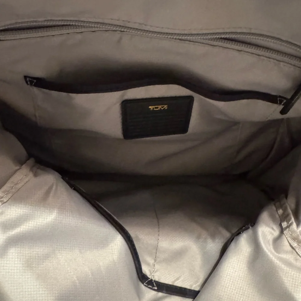 Tumi Navy and Black Floral Print Backpack